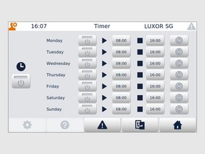 LUXOR SG con BIN SG: Temporizador semanal estándar